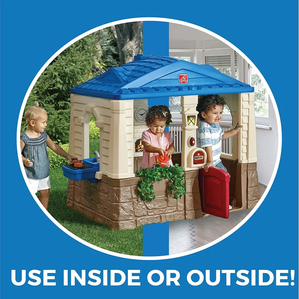 Neat & Tidy Cottage Playhouse Plastic Kids Outdoor Toys