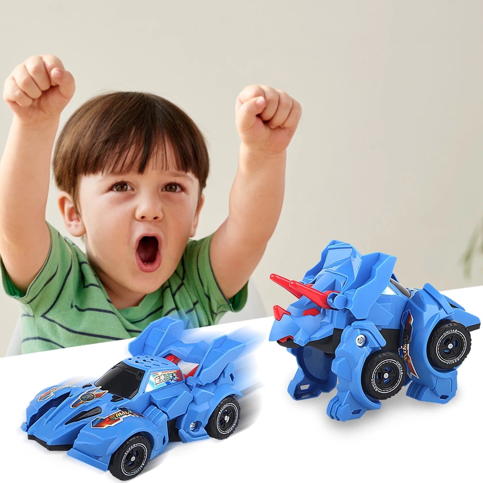 Car Toys Dinosaur Toys for Boys Aged 2 3 4+ Gift Transforming Dinosaur Toys Dinosaur Car Toy Pull Back Dino Race Car