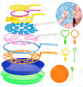 Big Bubble Wands Set for Kids, Giant Bubble Maker Toys with Tray for Summer Outdoor Activities Party Favors Gifts & Wedding, 15 Pcs