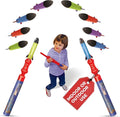 Hand Held Pump Rocket Combo Battle Pack – Flying Foam Rockets Outdoor Toys for Kids, Boys & Girls – 19" Set with 2 Launchers & 10 Rockets Set – Hand Stomper Rocket Toy - Cool Toys for Fun
