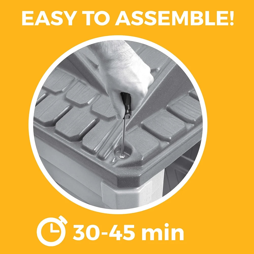 Neat & Tidy Cottage Playhouse Plastic Kids Outdoor Toys