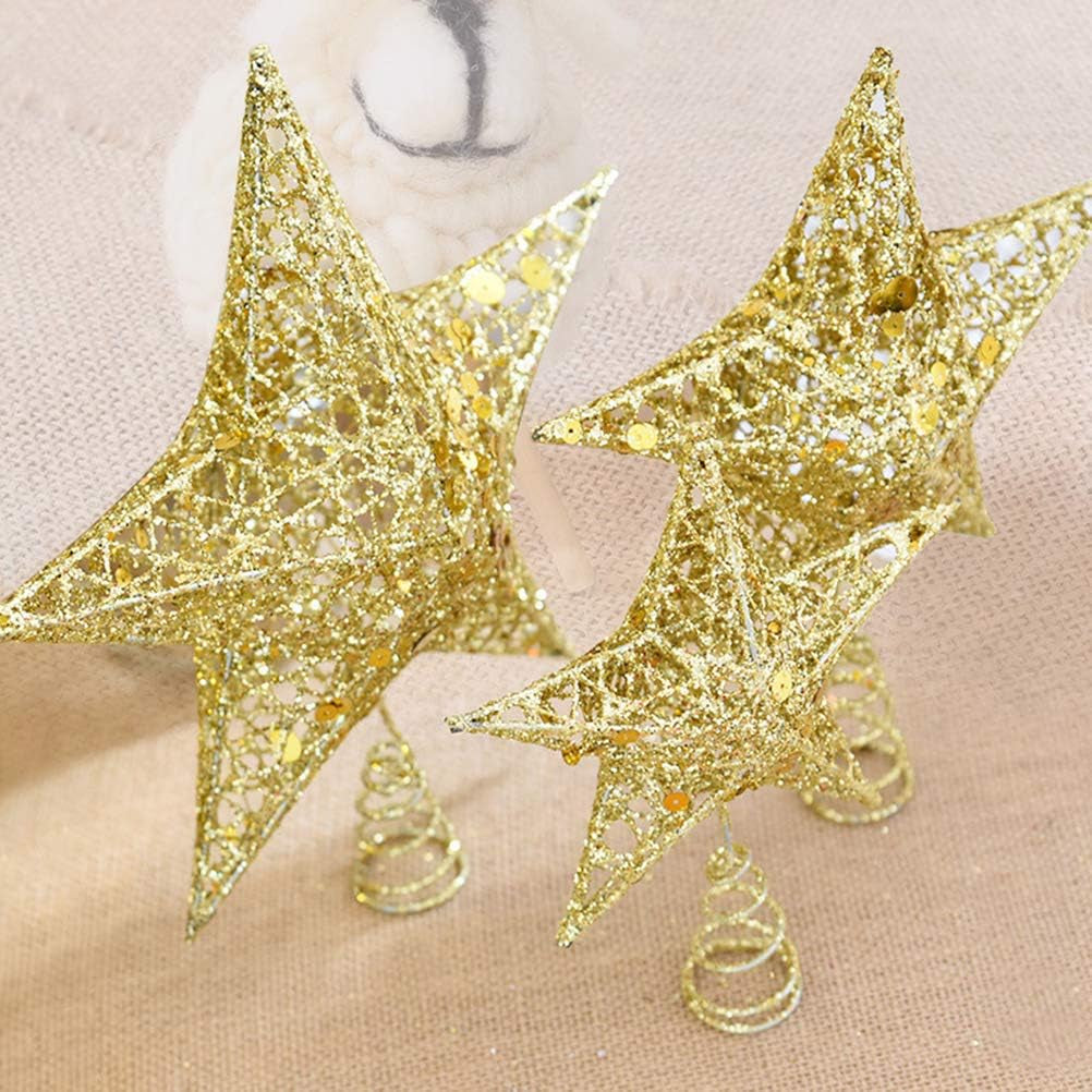 Christmas Tree Ornament Decorate Christmas Tree Decoration Supplies Star Celebrity Sequins Vertical Ornaments Star Decoration