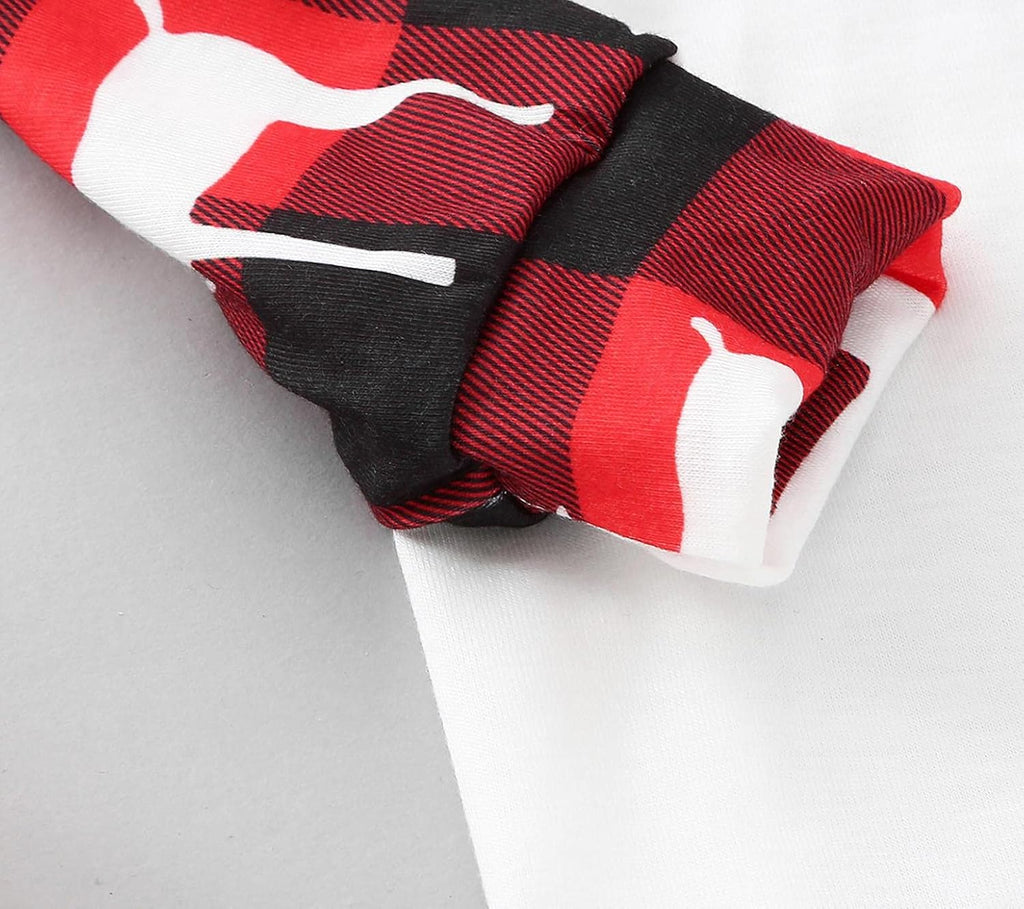 Matching Christmas Pjs for Family plus Size,Family Matching Pajamas Christmas Holiday Nightwear Household Sleepwear Sets Long Sleeve Pjs Red