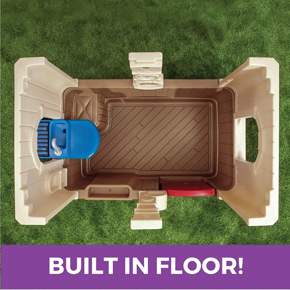 Neat & Tidy Cottage Playhouse Plastic Kids Outdoor Toys